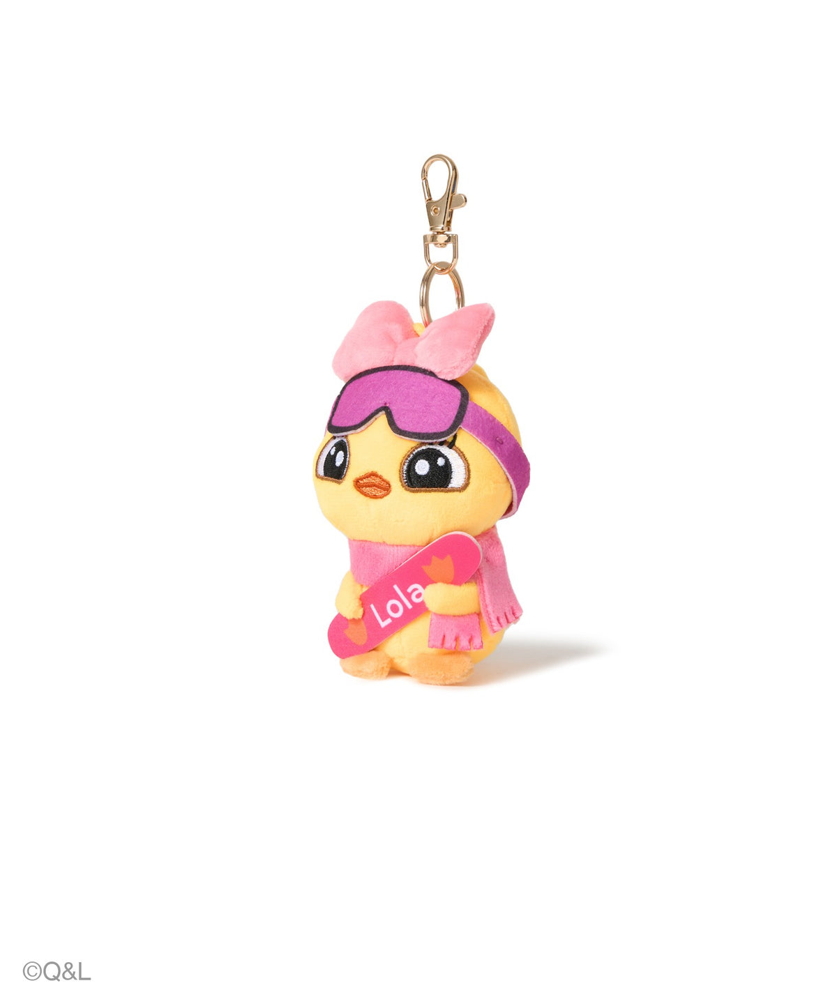 Snowboarding Mascot Lola, angled view