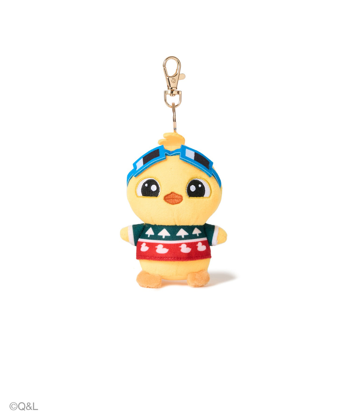 Ugly Sweater Mascot Quack keychain plush, front view