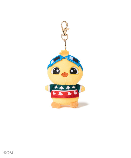 Ugly Sweater Mascot Quack keychain plush, front view