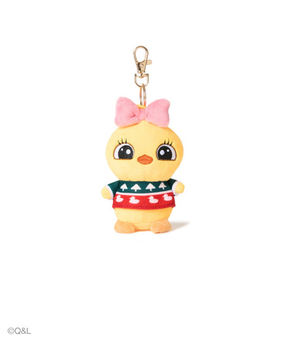 Ugly Sweater Mascot Lola keychain plush, front view